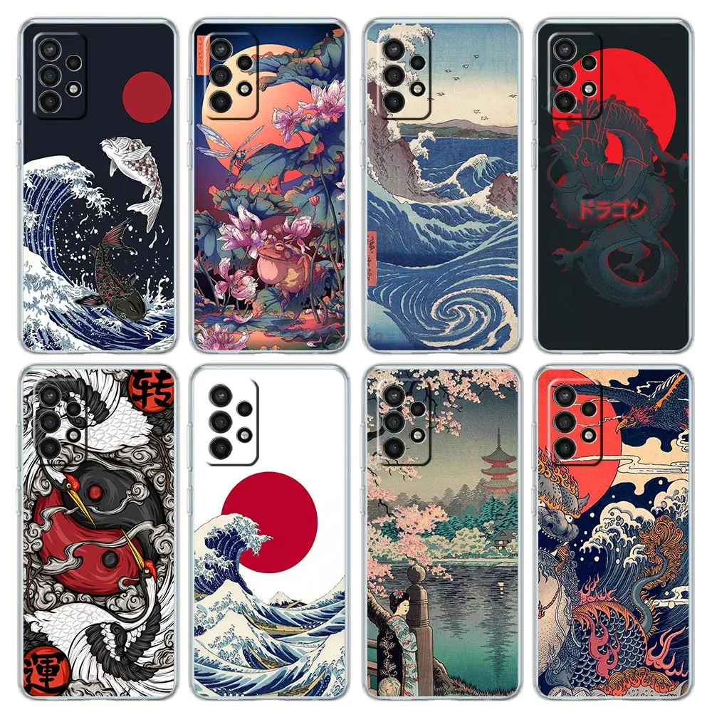

Japanese Style Art Phone Case for Samsung Galaxy A53 A73 A13 A12 A51 A52 A50 A32 A31 A71 A70 A72 A21s A02s A22 A10 Cover Shell