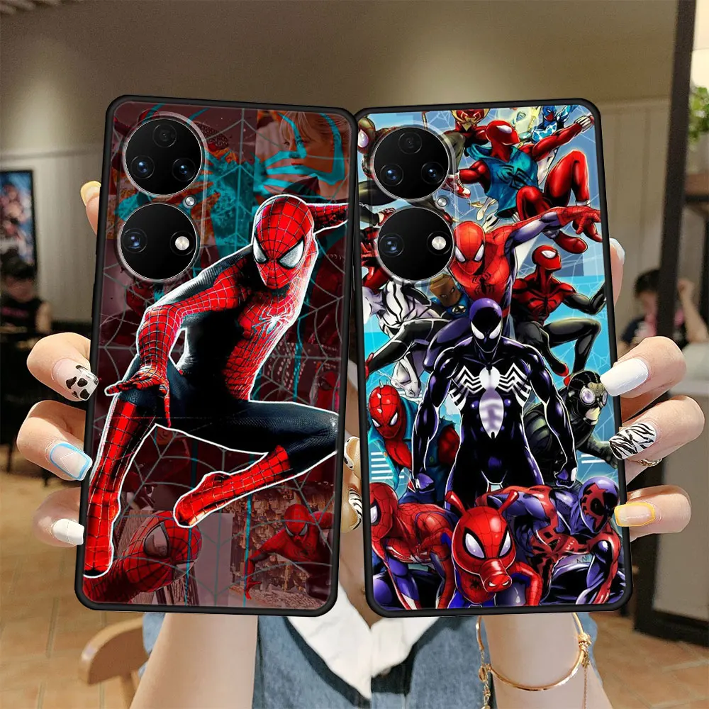 

Spiderman Marvel Cell Full Case Funda for Huawei 9 SE P50 Nova 5T P40 Lite P30 P20 Pro P50E Y7 E Y9 2019 2021 Y6 7i 8i P Soft