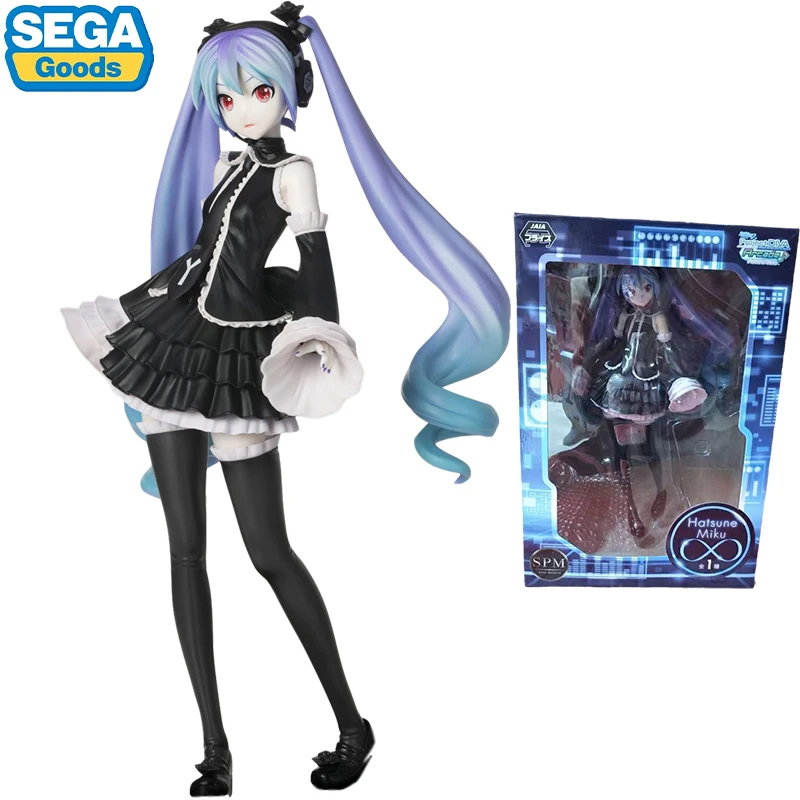 

Фигурка Sega Hatsune Miku, фигурка Вокалоида из ПВХ, Кукольное платье, аниме, Коллекционная модель, игрушка для девочки, подарок, 22 см