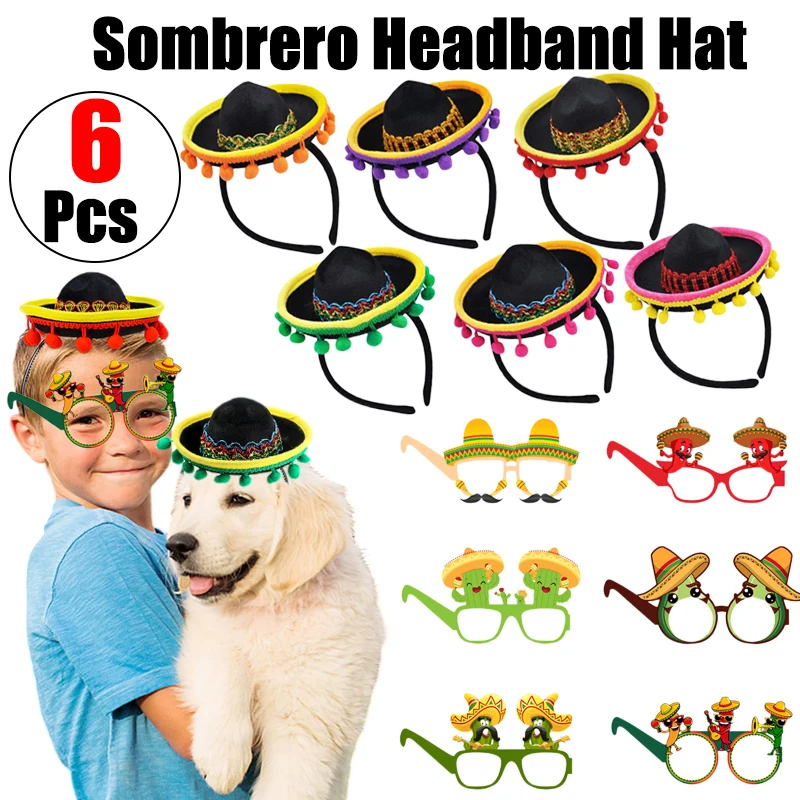 

18 шт., праздничные фотообои, мексиканские фотообои с бумажными очками