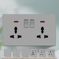grey wall speed switch electrical socket with usb uk 13a power socket with usb plug universal wall push button light switch