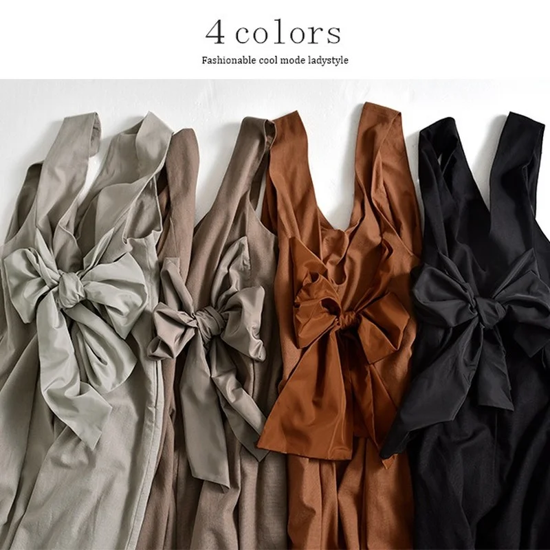 N GIRLS  Japanese Sweet Backless Bow Bandage Jumpsuits Women Summer 2022 New Rompers Fashion Sweet Wide Leg Pants Bodysuits