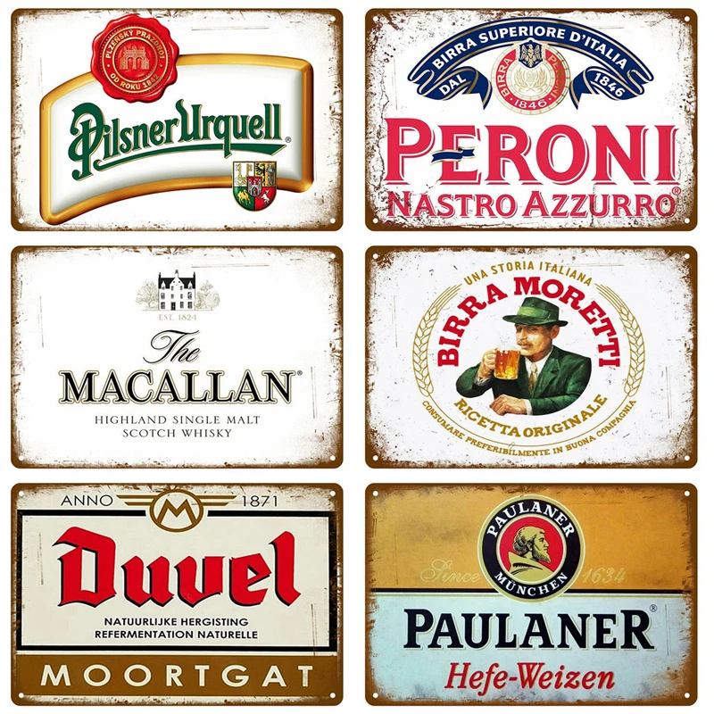 Брендовая табличка металлическая вывеска вино алкоголь винтажная жестяная