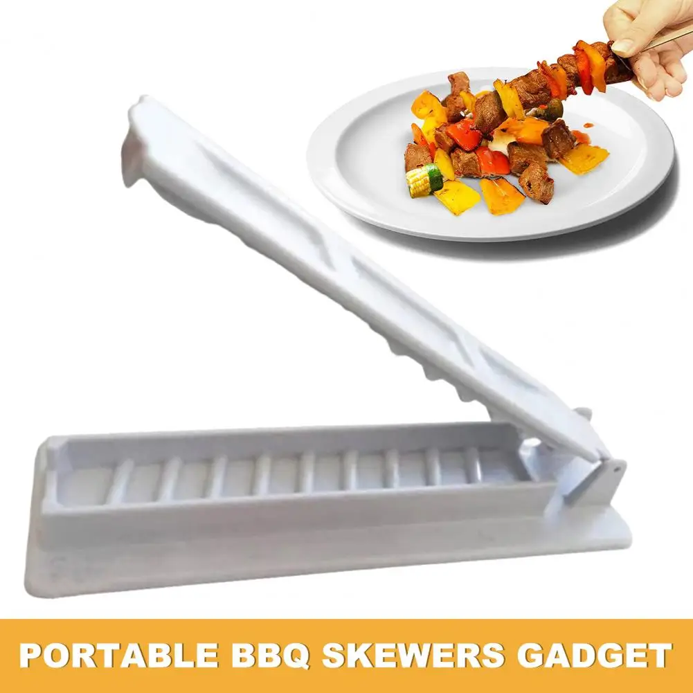 

Kebab Maker Heat-resistant Non-Stick Anti-deform Anti-Slip Openable Grill Food Grade BPA Free Manual Kabob Skewer Camping Tool