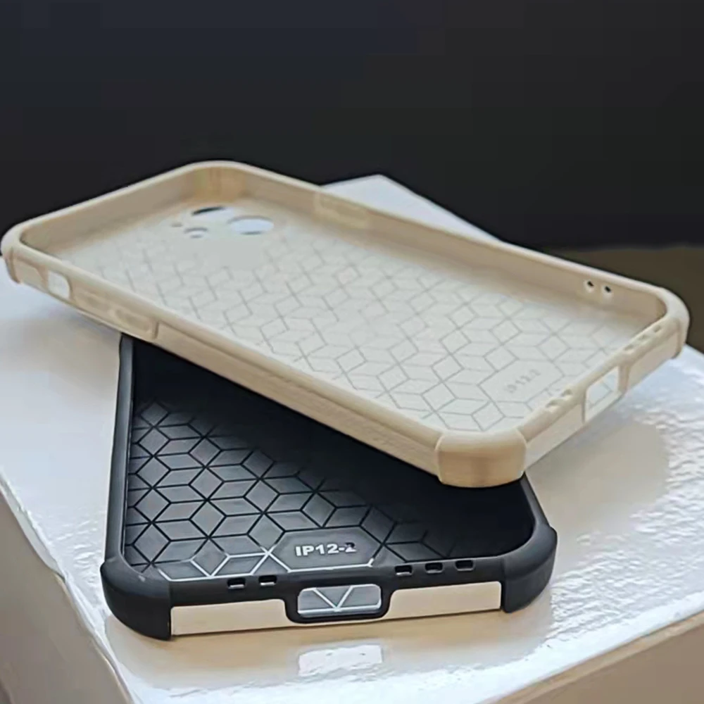Модный чехол из шкуры ягненка с четырьмя углами для IPhone 13 12 11 Pro Mini XR X XS Max 7 8 Plus SE 2020