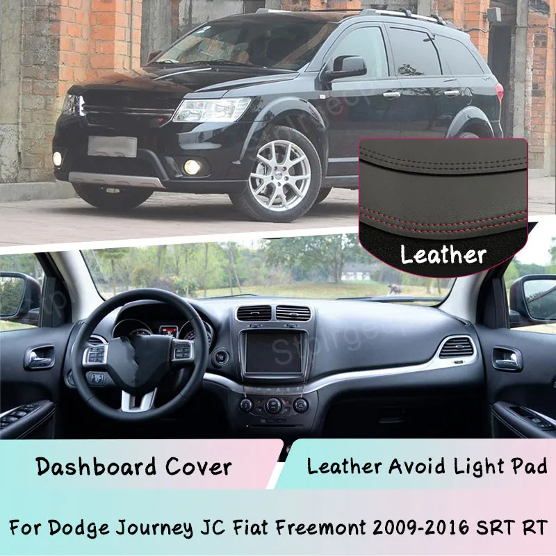 

Кожаный коврик для приборной панели Dodge Journey JC Fiat Freemont 2009-2016 SRT RT, защита от солнца, аксессуары для автомобиля