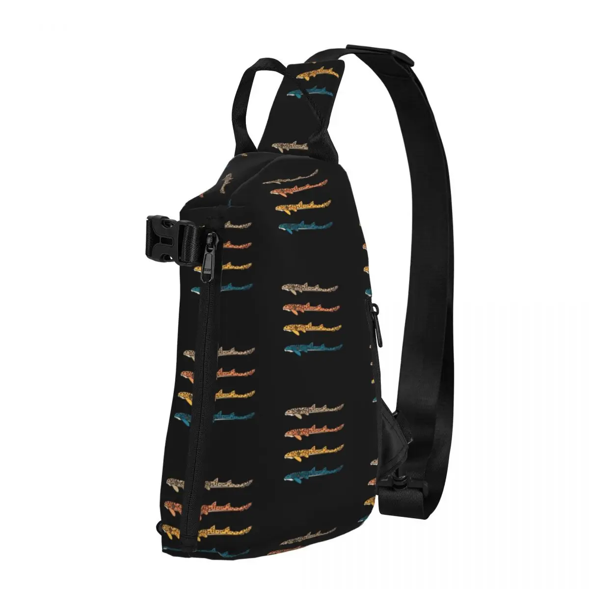 

Нагрудная сумка Epaulette Shark, мужская сумка на плечо с принтом животных, уличная школьная маленькая сумка, сумка-слинг для велоспорта и активного отдыха
