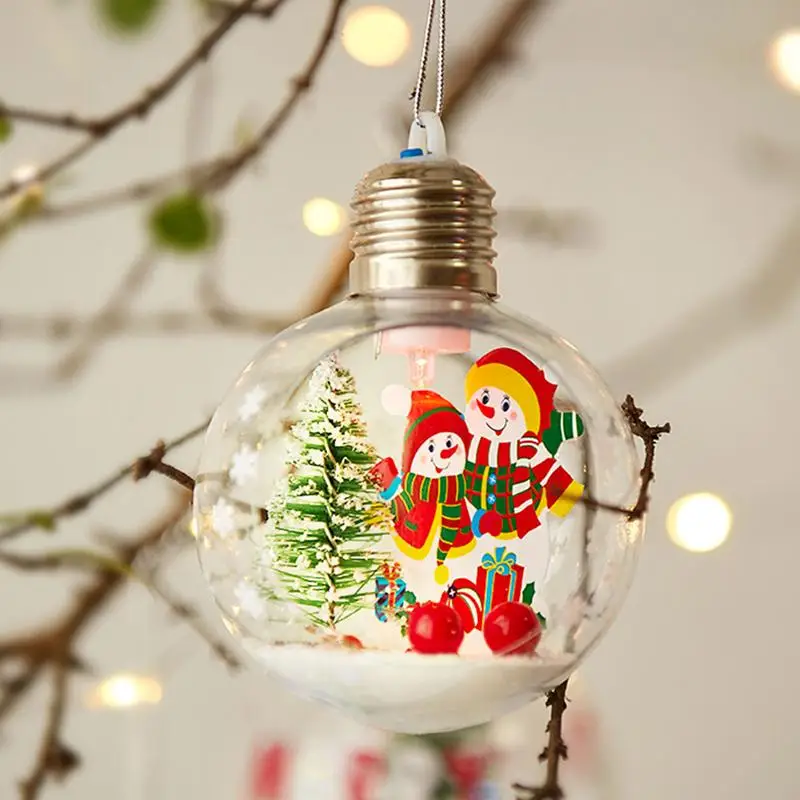 Освещенные елочные шары Освещенный декор рождественских шаров Акриловый