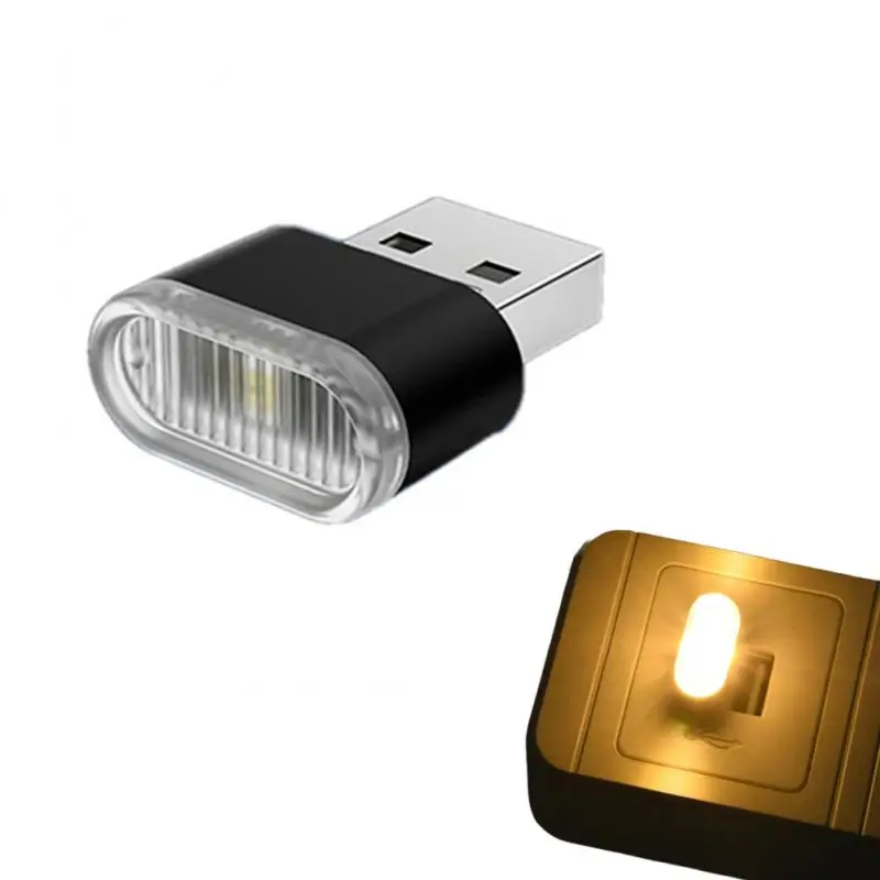 Авто мини-USB светодиодные атмосферные фонари салона автомобиля неоновая