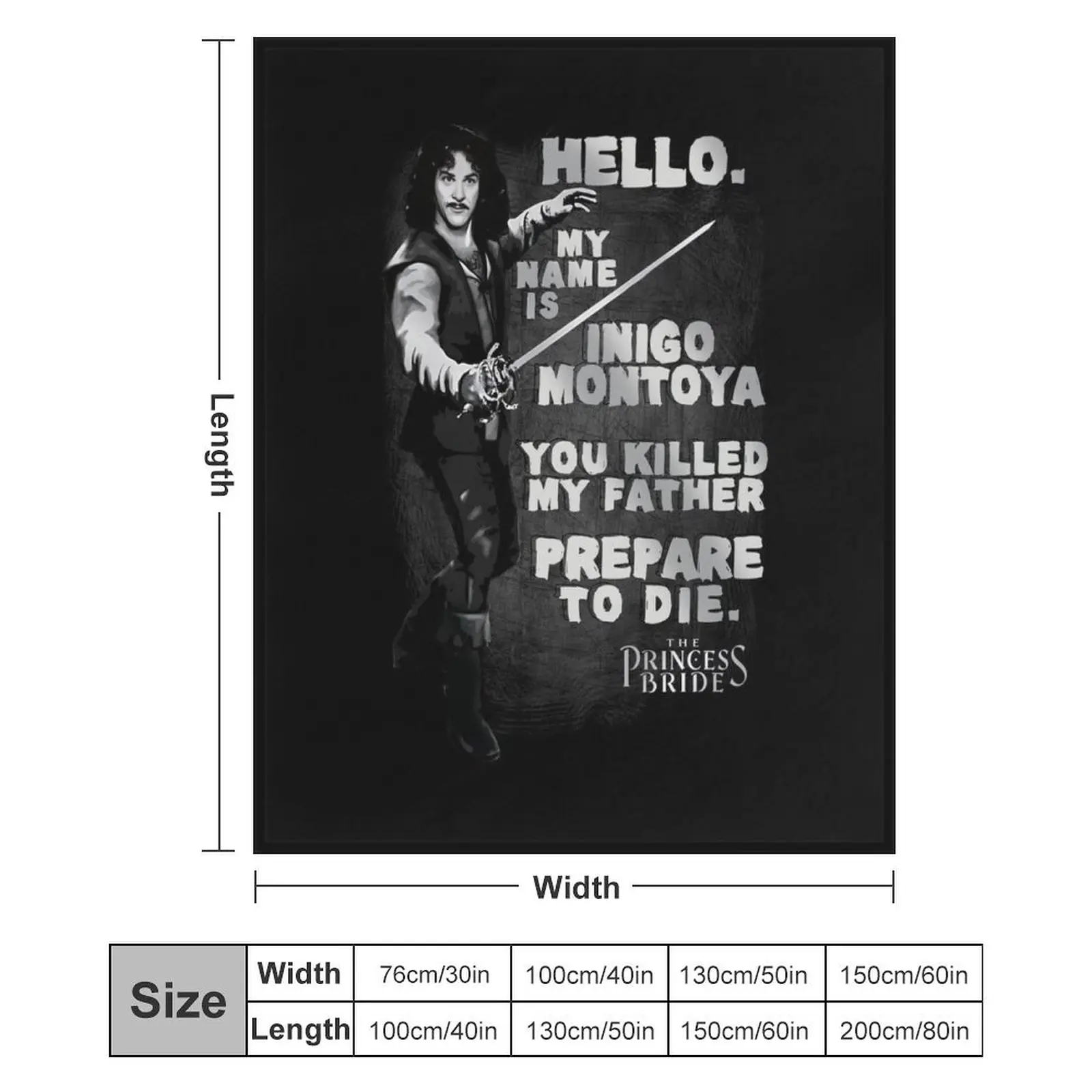 Пледы принцессы невесты Привет мое имя Inigo Montoya одеяло для кемпинга