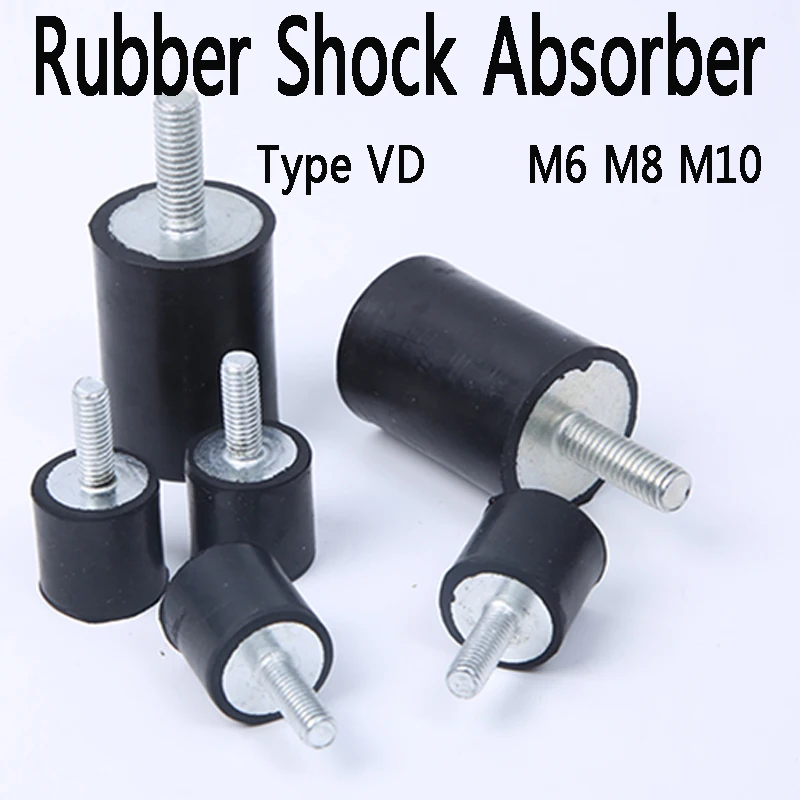 

Type VD Rubber Shock Absorber M6 M8 M10 Shock-absorbing Column Buffer Pad Anti Vibration Isolator Mounts Bobbins