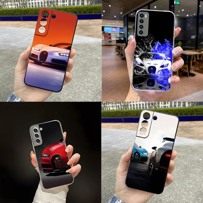 

Роскошный автомобильный чехол Bugatti для телефона, новый силиконовый чехол для Samsung S23 Note 20 10 S30 S 22 10E Fe Pro Plus Ultra A12 A42 A71 A91 M32