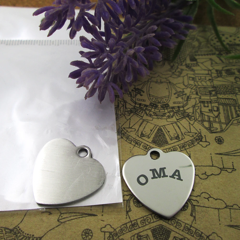 20 шт./лот-подвески из нержавеющей стали &quotOMA&quot больше стилей для выбора