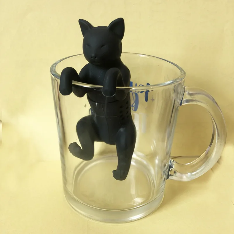 

Reusable Silicone Tea Infuser Filter Cat Creative Tea Bag Coffee Diffuser Filter Strainer Strainer Leaf Herbal Spice Filter