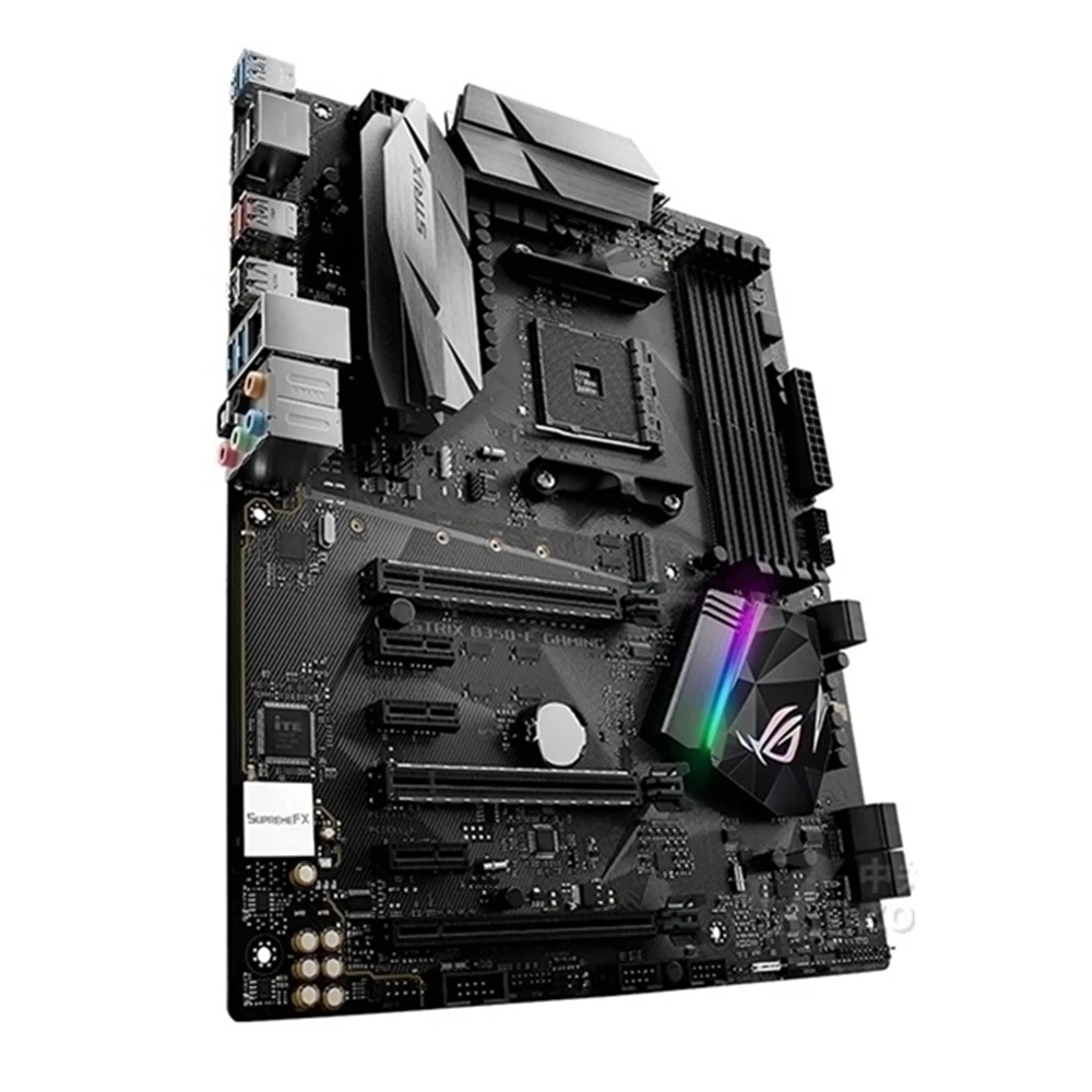 Для ASUS STRIX Φ GAMING B350F компьютер USB3.0 M.2 Nvme SSD материнская плата AM4 DDR4 B350 настольная Б/у |