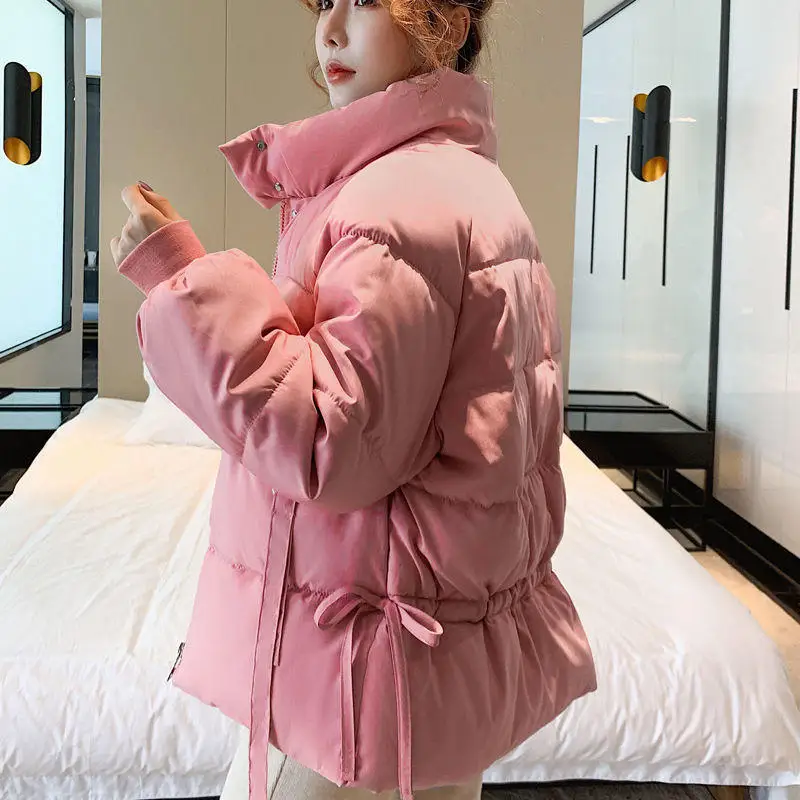 Snow Coat 2022 New Women's Clothing Solid Cotton Parkas Women's Outwear Korean Style Autumn Winter Oversized Coats Puffer Jacket