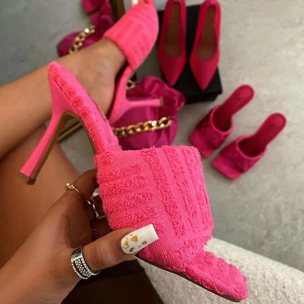 

ENMAYER New Fashion 2023 Summer New Women Pumps Peep Toe High Heels Slip on Sexy Party Ladies Shoes Beach Vacation Woman Pumps