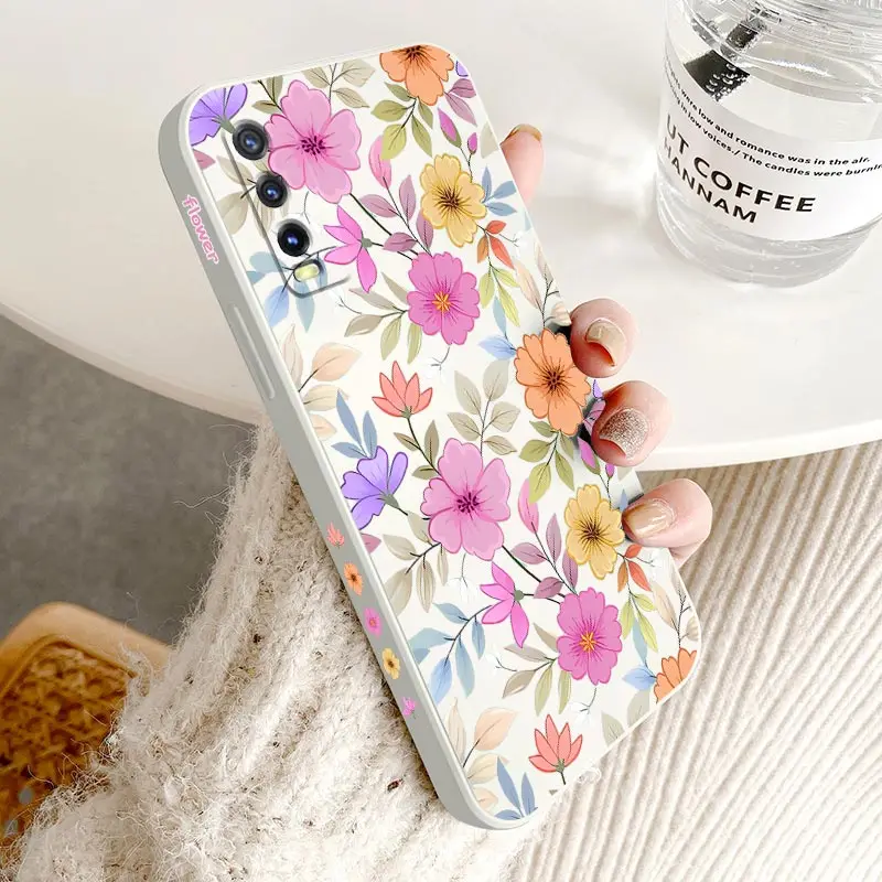 Цветной силиконовый чехол Y20 для VIVO Y20i Y21 Y21T Y35 Y76 Y20S V25E V23 V22 V25 Y200 Y38 S19 V30E