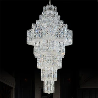 modern top luxury k9 crystal chandeliers lights fixture big long egyptian crystal chandelier hotel hall villa home hanging lamps