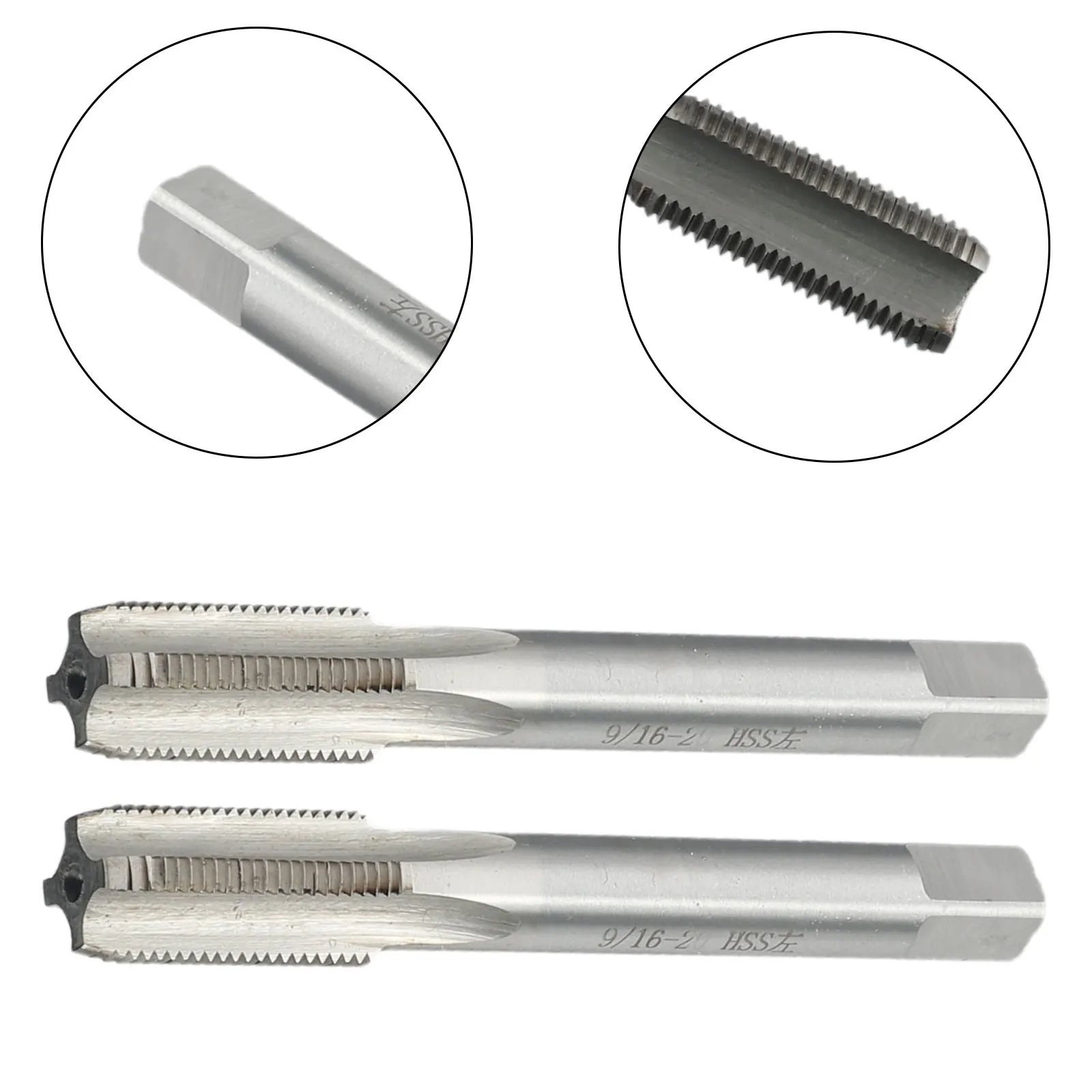 

2PCS 916'' 20 TPI Thread Tap Set for Bike Crank, High Speed Steel Tapping Tool, Right and Left Hand Thread, Sturdy and Reliable