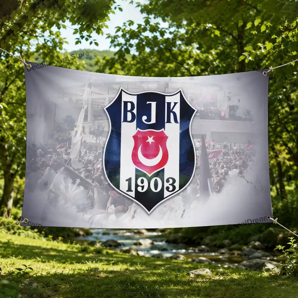 Фото Модный гобелен-флаг B-Besiktas BJK для спальни, гостиной, ресторана, бара, декора стен, вечеринок №2