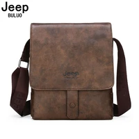 jeep buluo mens shoulder crossbodybag luxury brands men leather messenger bags for ipad business office work tote new fashion