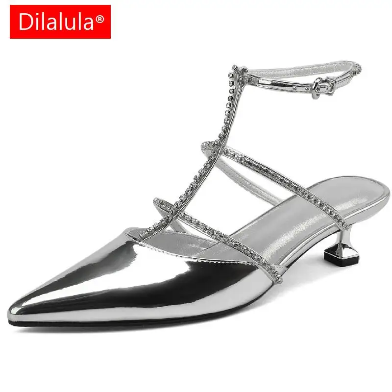 

Dilalula сексуальные женские сандалии весна-лето туфли-лодочки на высоком каблуке женская свадебная обувь из натуральной кожи с тонким ремешком