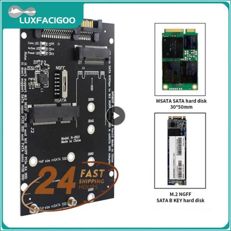 Адаптер M.2/B Key NGFF Msata SSD на SATA 3,0 2,5, переходник M.2 SSD, переходная карта для ПК, ноутбука, дополнительная карта до 6Gps, 1 ~ 5 шт.