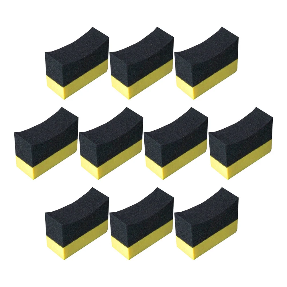 

10pcs Car Wash Sponges Tire Shine Applicator Cleaning Scrubber Sponge Multi- Use Cleaning Cleaning Sponges Pad for Car Bathroom