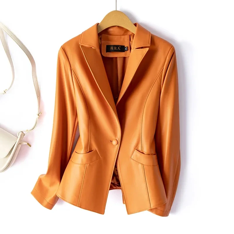 Женские куртки из овчины новинка 2024 модные женские с воротником лацканами и