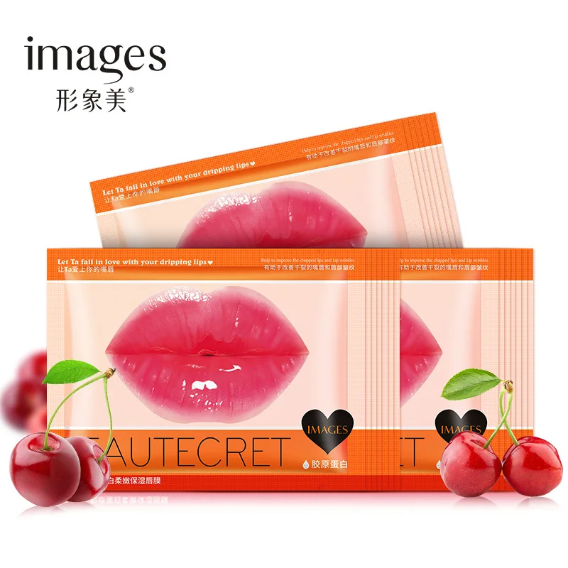 Images Collagen Moisturizing Lip Mask 3pcs Anti Chapped Lips Lighten Lip Lines Powder Lip Mask