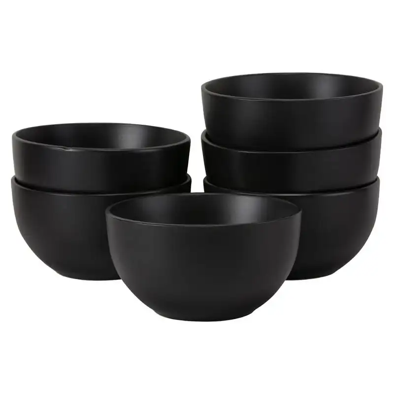 

Matte 5.5"/20oz Cereal Bowl, Set of 6, Black