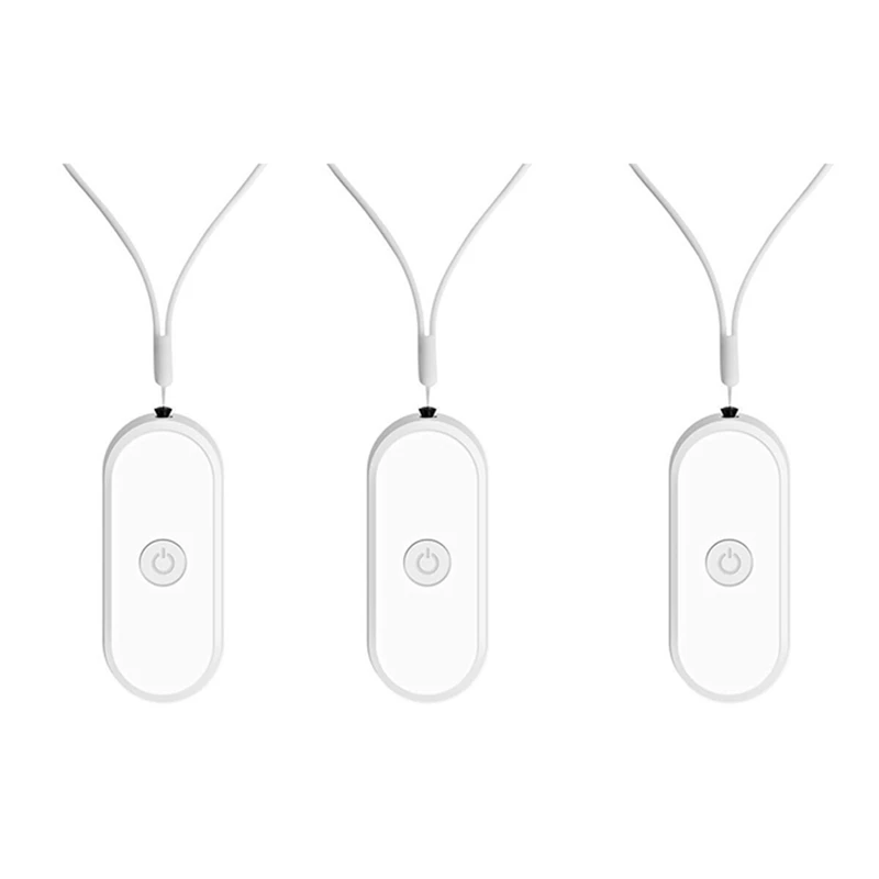 

3X Hanging Neck Air Purifier, Stylish Personal Wearable Mini Portable Negative Ion Air Purifier White
