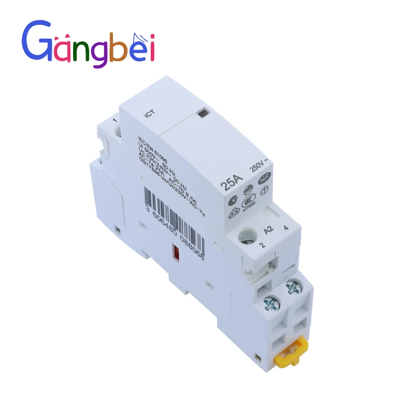 CT 2P 25A 220V/230V 50/60HZ Din rail ac контактор для дома 2NO или 1NO 1NC CT 2P 25A 220V/230V 50/60HZ Din rail ac контактор для дома 2NO или 1NO 1NC