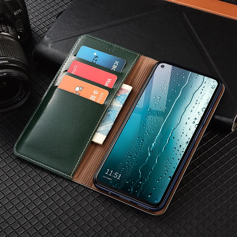 

Crazy Horse Genuine Leather Magnetic Flip Cover For Asus Rog Phone 3 5s Ultimate 6D Pro II ZS660KL Batman Edition Case Wallet