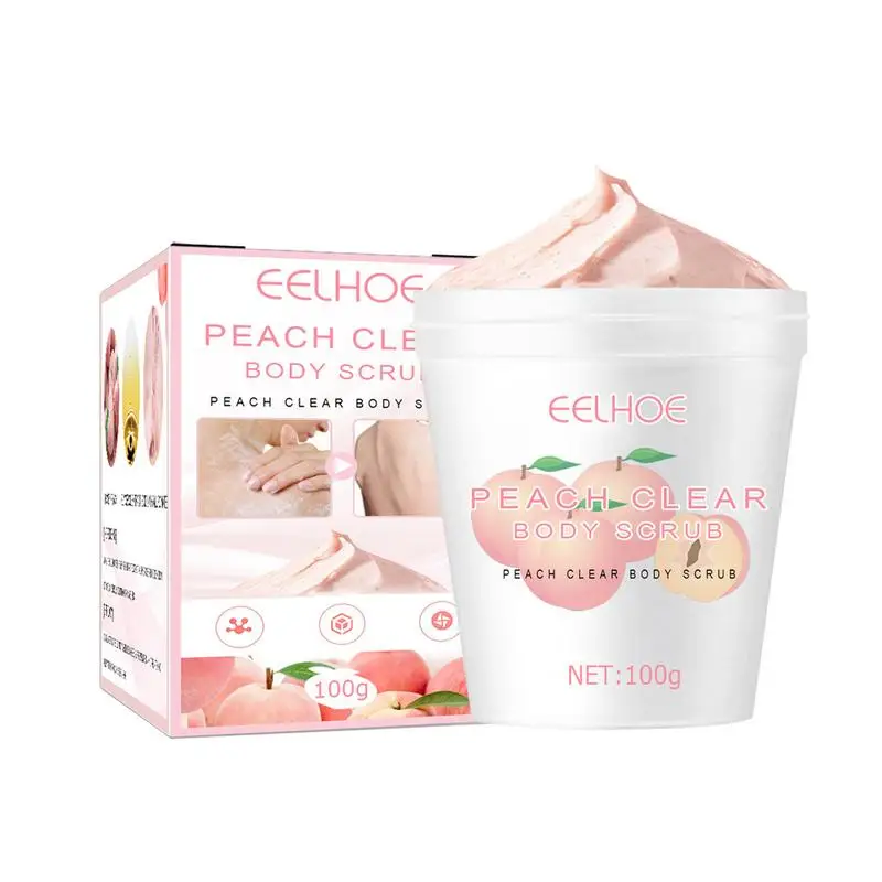 

100g Peach Body Scrub Deep Cleansing Exfoliating Shrink Pores Smoothing Brightening Improves Dull Skin Body Care
