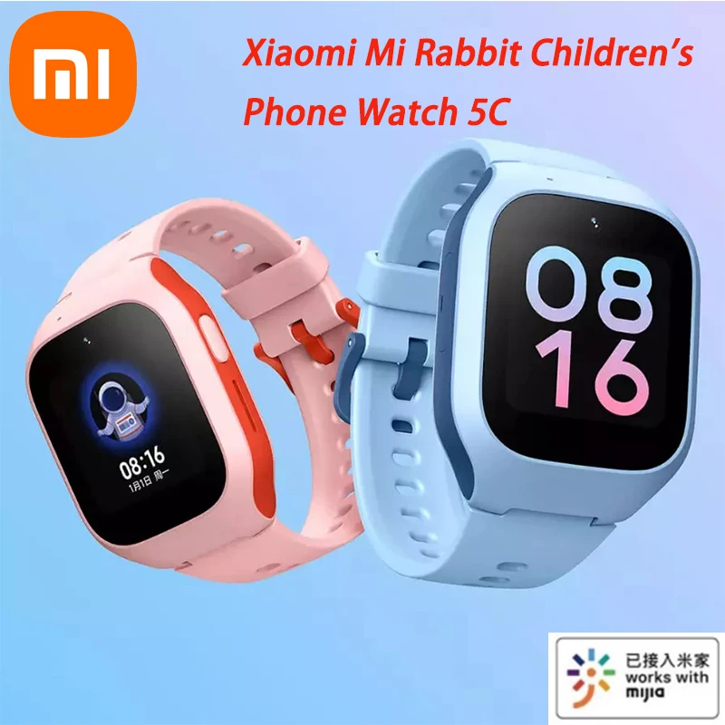 

Original Xiaomi Mi Rabbit Children's Phone Watch 5C Video Call 900mah Waterproof GPS Positioning Elementary School Phone Watch