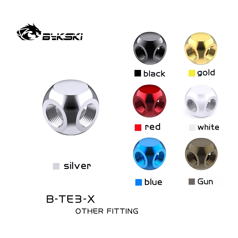 

Bykski 3-way Cubic Spilter Fittings,G1/4'' Female Multi-Way Fittings Connector Adapter,PC Liquid Cooling Accessorie