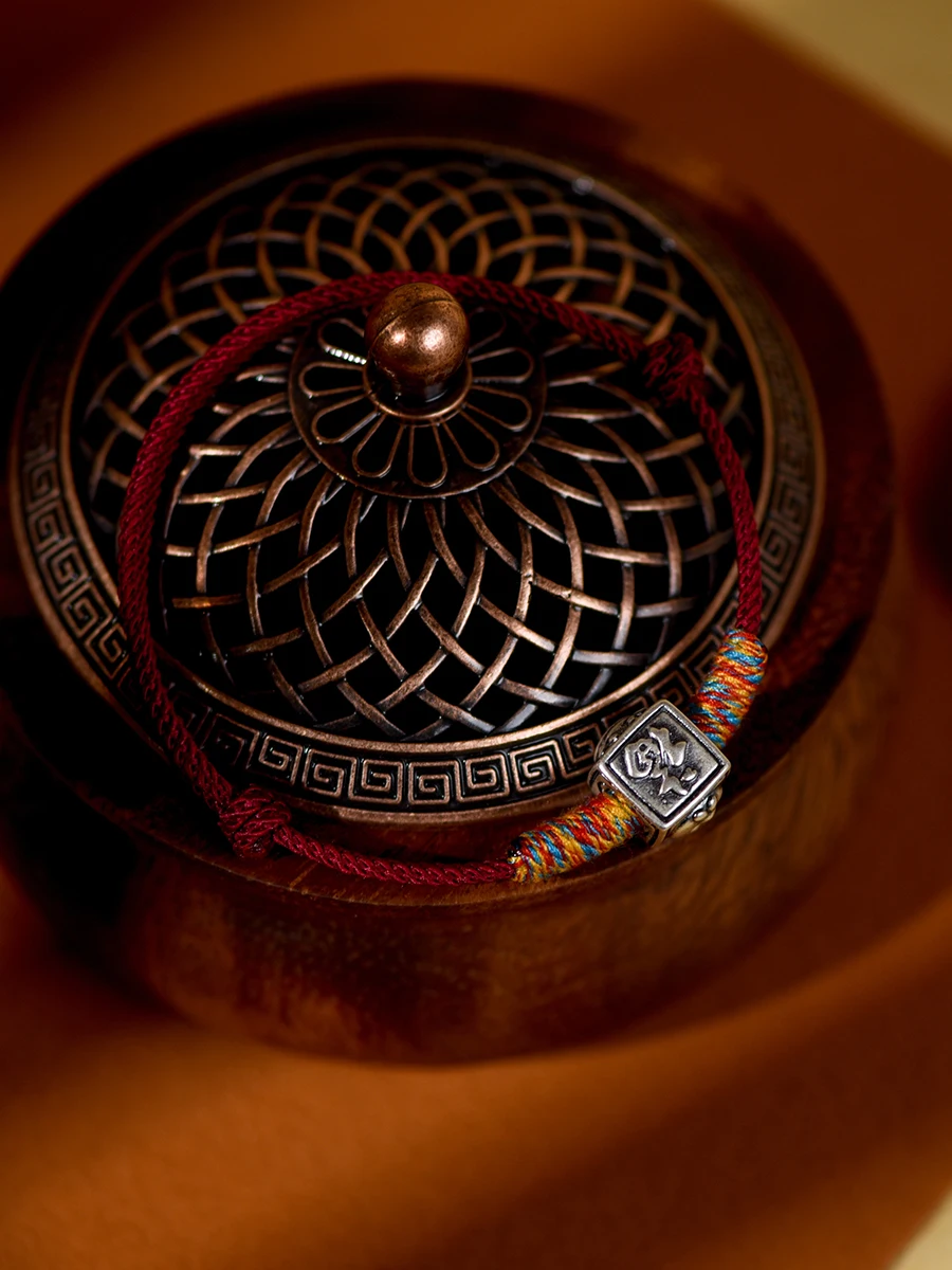 Браслет из стерлингового серебра 925 пробы со змеей курицей коровой и красной