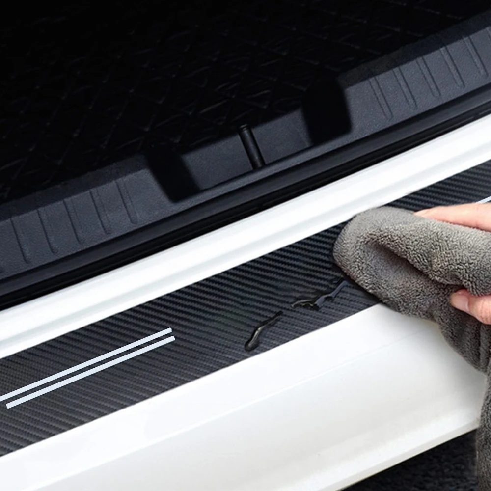 4 шт. наклейки на порог автомобиля авто наклейка из углеродного волокна защита от