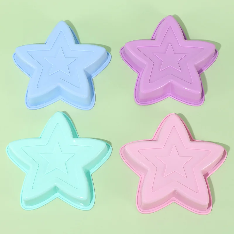 

Silicone Baking Molds Pentagram Shape Nonstick Cake Pan Baking Tools for Home Kitchen Party DIY Pudding Muffin Mousse Dessert