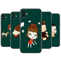 art cartoon yoshitomo nara phone cases for iphone 13 pro max case 12 11 pro max 8 plus 7plus 6s xr x xs 6 mini se mobile cell