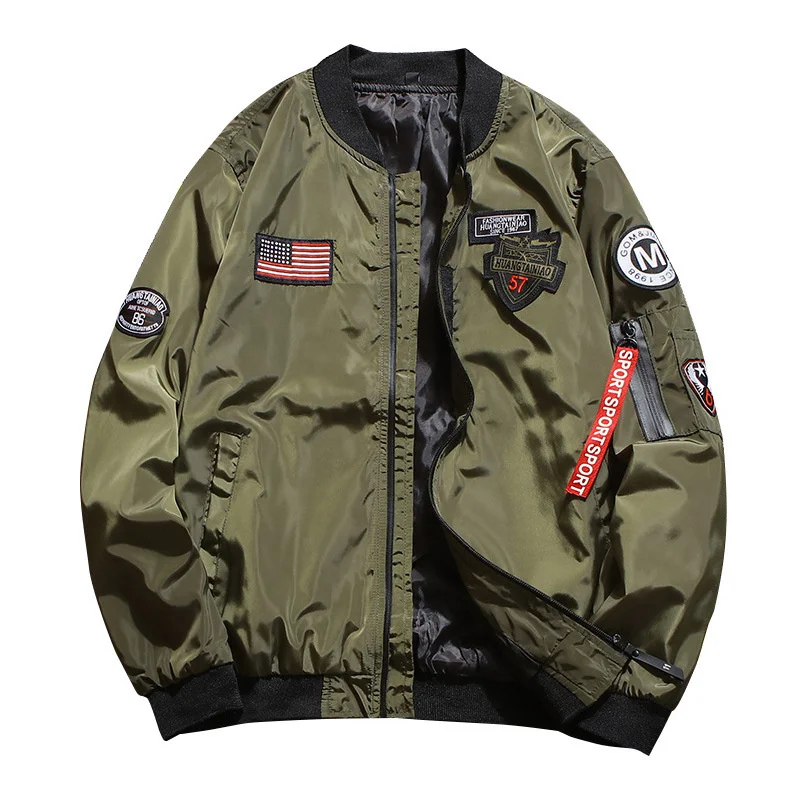 

America Style Military Tactical Flight Bomber Jacket Men Baseball Coats Varsity College Pilot Waterproof Spring Autumn Uniform