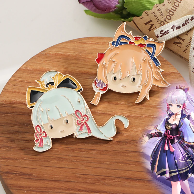 

Genshin Impact Brooch Naganohara Yoimiya Enamel Pins Badge Brooches Game Cosplay Kamisato Ayaka Lapel Pin Jewelry Accessories 원신