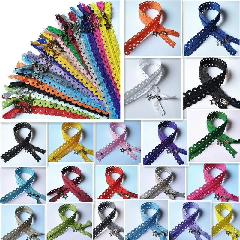 

Звездное кружево (16 дюймов) 40 см нейлоновая молния Швейные аксессуары 20 видов цветов выбор 3 #20 шт