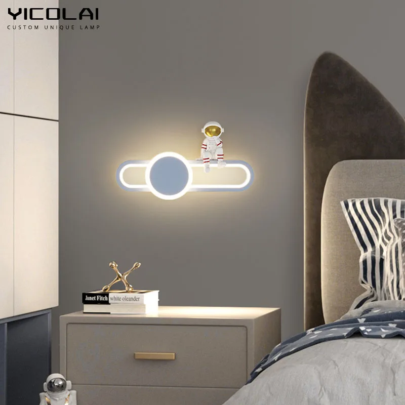 

Rectangle White Grey Gold Wall Lamps Hanging Lamps For Bedroom Living Dinning Study Children's Room Background Indoor Home Decor