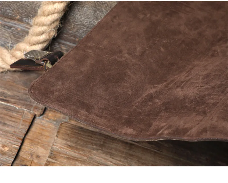 High quality crazy horse cowhide men's briefcase business laptop handbag shoulder bag genuine leather lawyer messenger bag