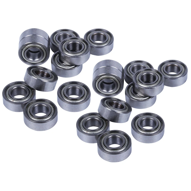 

20Pcs Miniature Sealed Metal Shielded Metric Radial Ball Bearing Model: MR115 ZZ 5X11X 4MM