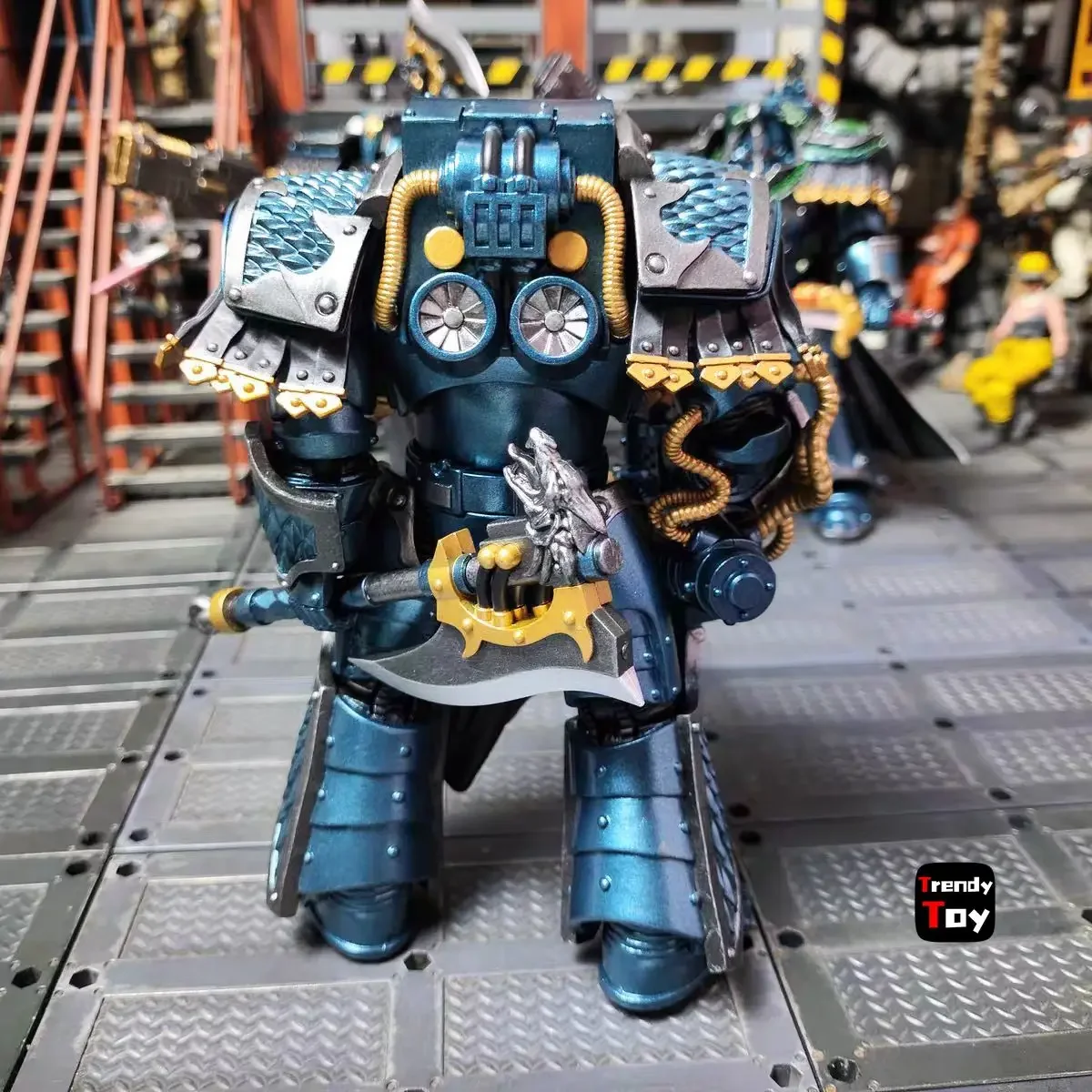 Фото 【JOYTOY】 Фигурка 40K Alpha Legion Lernaean Terminator с конверсионной пушкой-пушкой Beam Cannon, масштаб 1/18 №2
