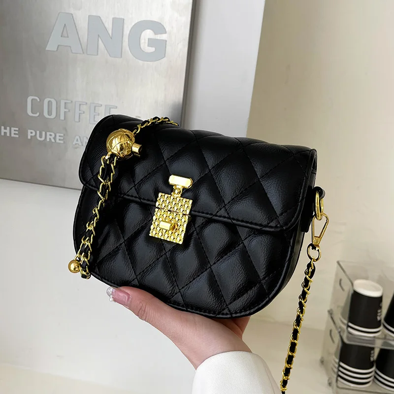 

Women's Bag 2022 New Small Square Bag Trendy Fashion Chain Bag Classic Small Fragrant Wind Diamond One Shoulder Crossbody Bag